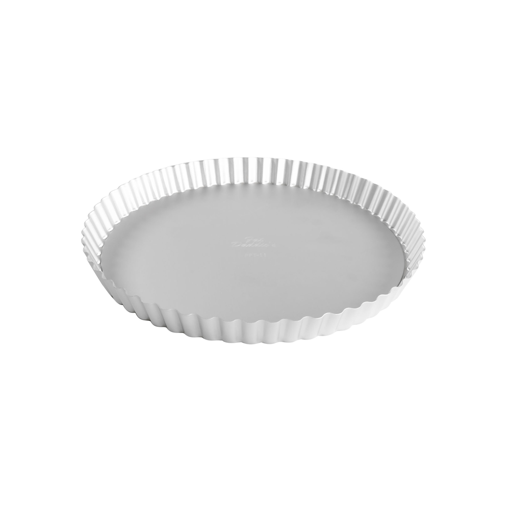 Fat Daddios Fluted Tart Pan with Removable Bottom, 11" Diameter x 1" Deep