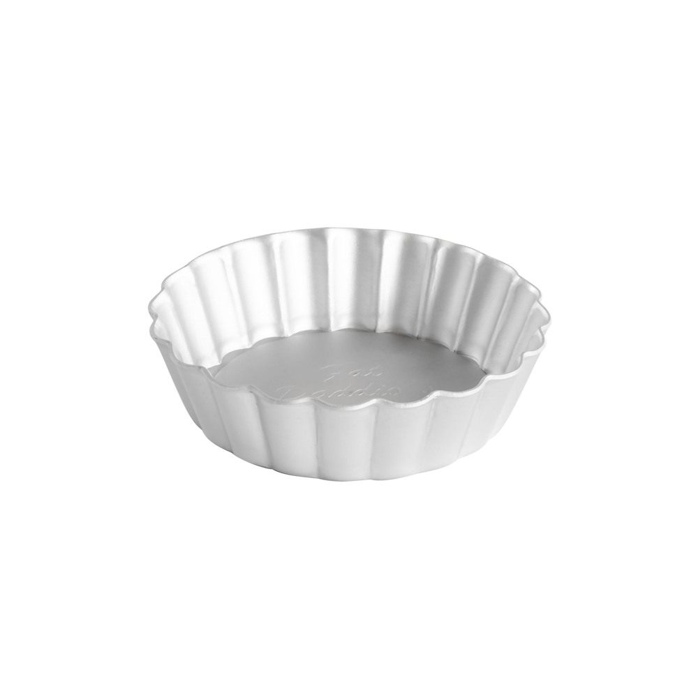 Fat Daddios Fluted Tart Pan with Removable Bottom, 3-3/4" Diameter x 1" High