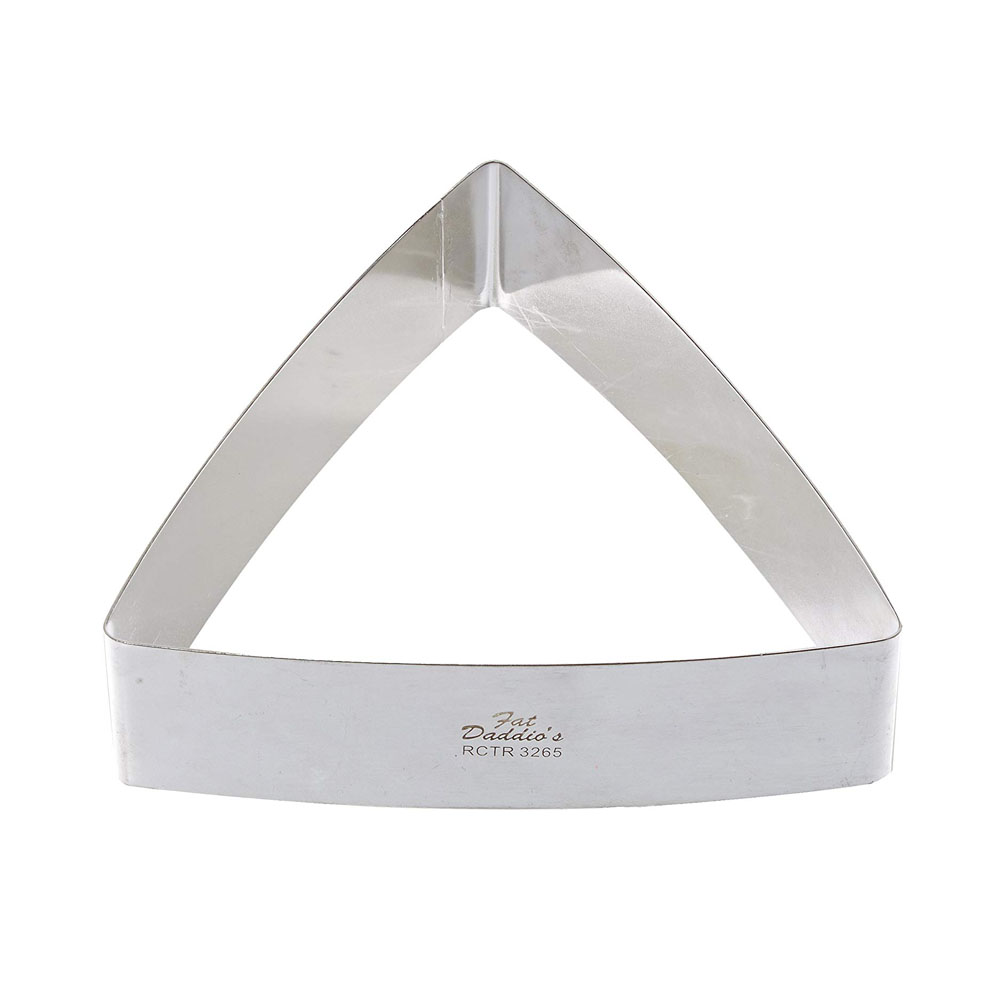 Fat Daddio's Stainless Steel Convex Triangle Cake Ring, 6 7/8"x 6 7/8"x 2" H 