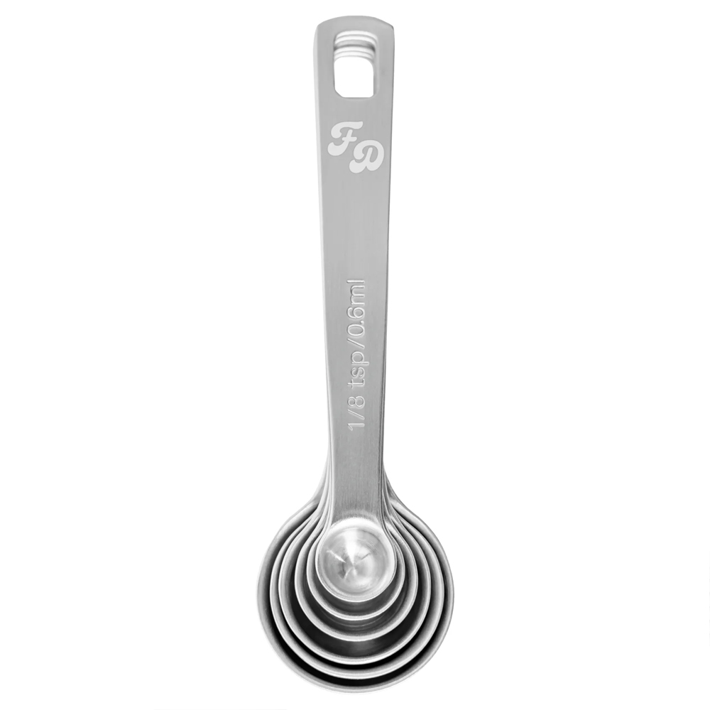 Fat Daddio's Stainless Steel Measuring Spoons, Set of 6