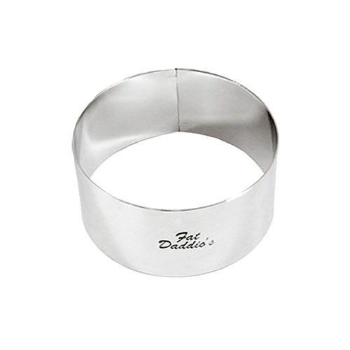 Fat Daddio's SSRD-3175 Stainless Steel Round Cake Ring, 3" Diameter x 1-3/4" High
