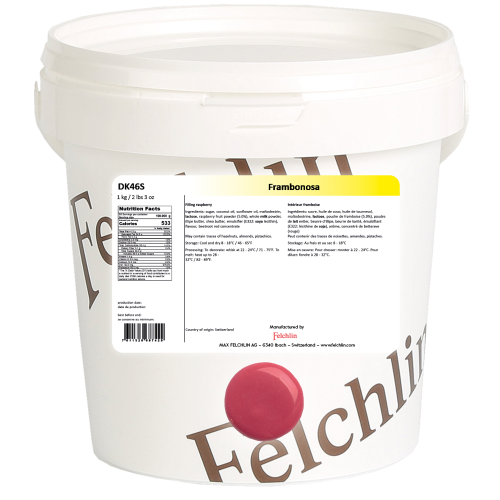 Felchlin Frambonosa Raspberry Filling, 2.2 Lbs.