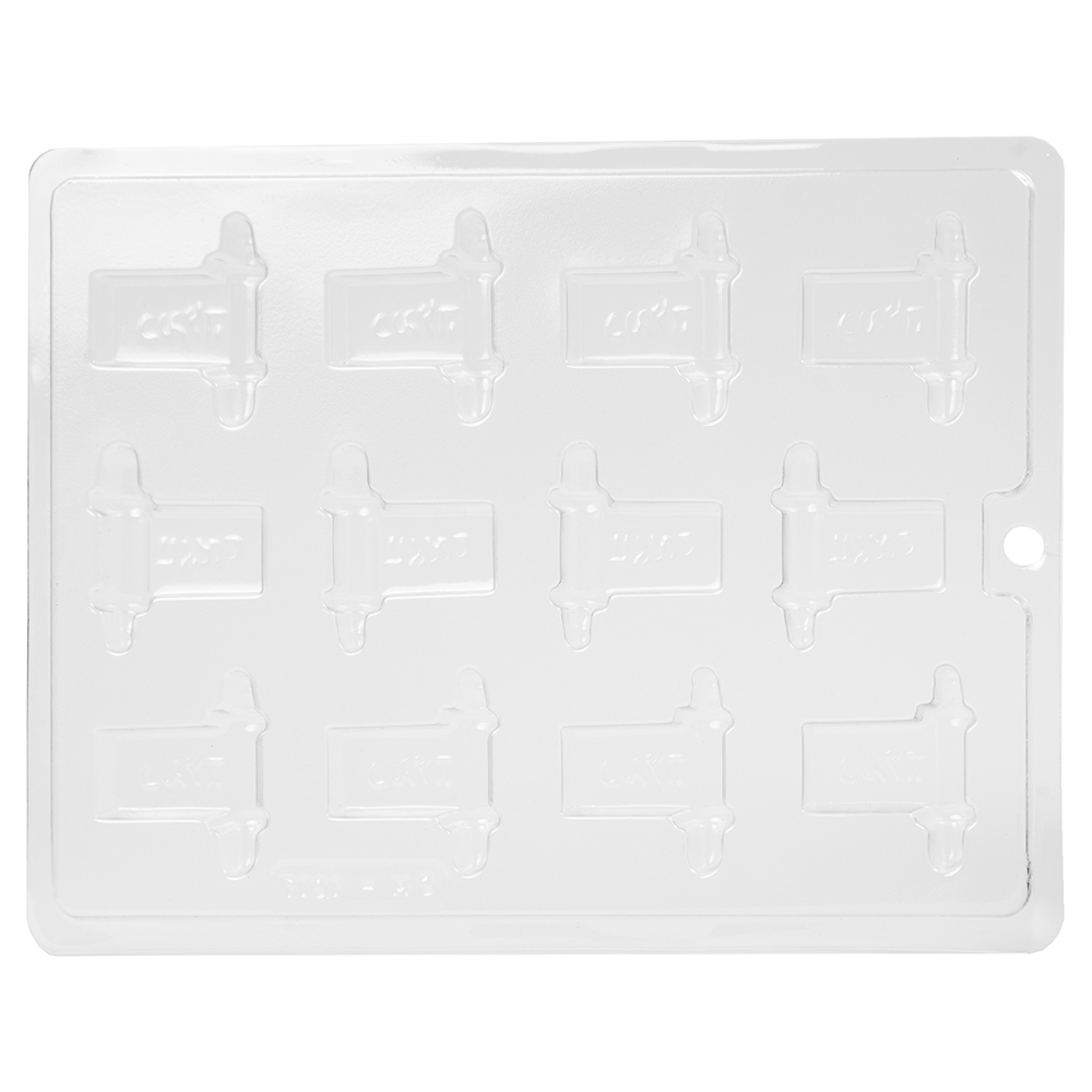 Flexible Plastic Chocolate Mold, Megillah, 12 Cavities