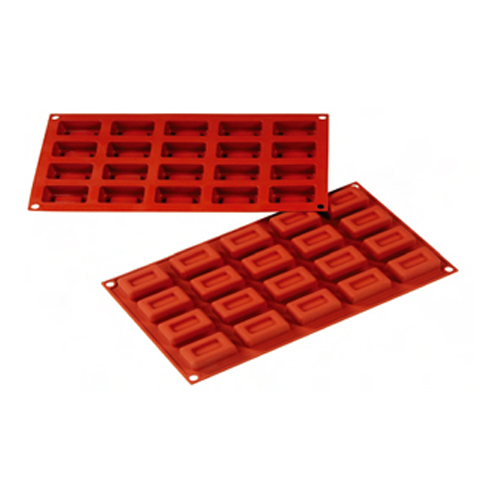 Flexible Silicone Bakeware Ingot 1.8" x 1.1" x 0.75" High, 20 Cavities