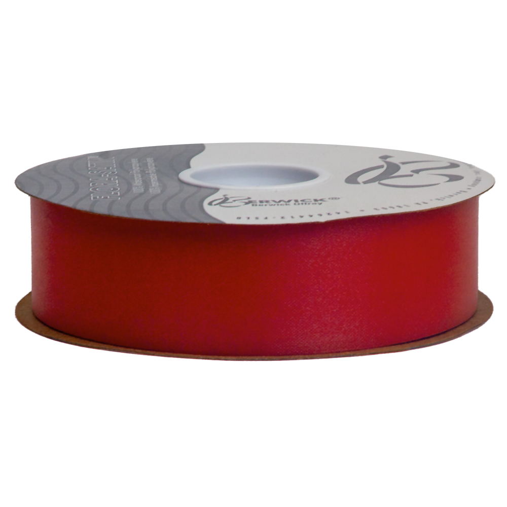 Flora-Satin Red Ribbon, 1-7/16" x 100 Yards