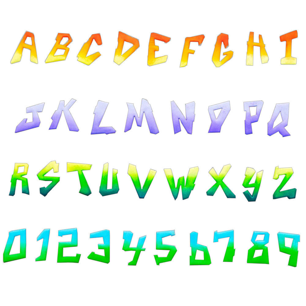 FMM Sugarcraft Graffiti Alphabet & Numbers Cutter Set