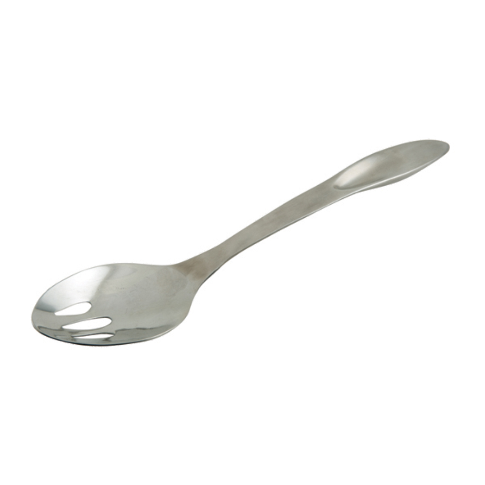 Focus Foodservice Stainless Steel Slotted Serving Spoon, 11-1/2"