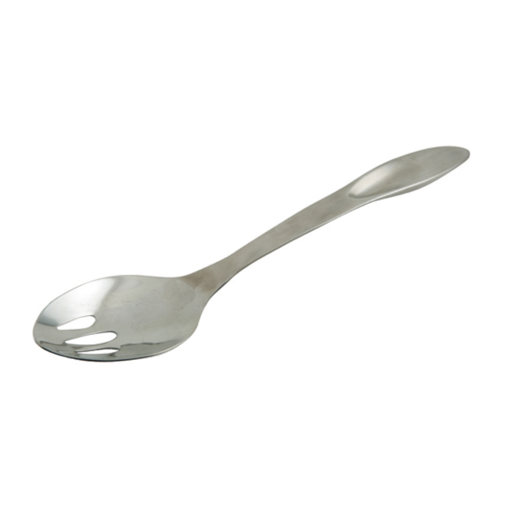 Focus Foodservice Stainless Steel Slotted Serving Spoon, 11-1/2" - Case of 12