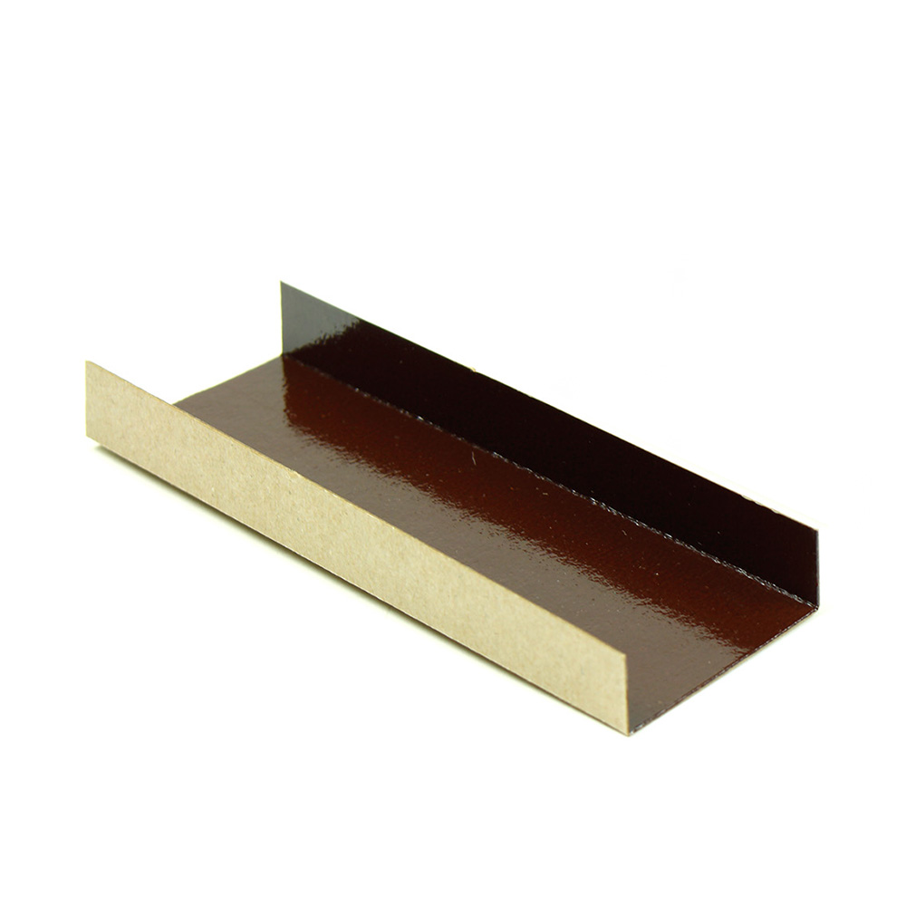 Folded Bottom Mono Board, Chocolate Interior & Praline Exterior, 1.75" x 5" - Case of 200