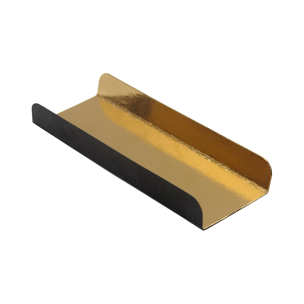 Folded Bottom Mono Board, Gold Interior & Black Exterior 1.75" x 5" - Case of 200