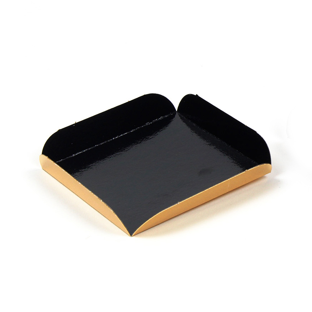 Folded Square Mono Board, Black Interior & Gold Exterior, 3" (8cm) - Case of 200
