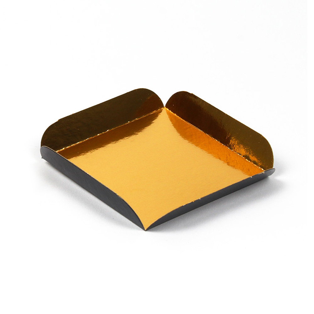 Folded Square Mono Board, Gold Interior & Black Exterior, 3" (8cm) - Case of 200