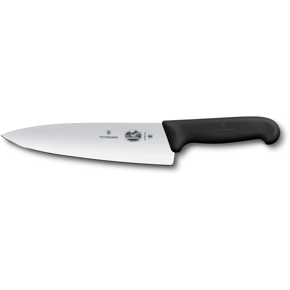 Forschner Victorinox Black 8" Fibrox Chef's Knife, Extra Wide
