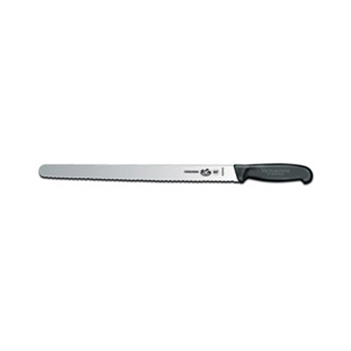 Forschner Victorinox Serrated Slicer 14" Blade. Black Plastic handle (40642)
