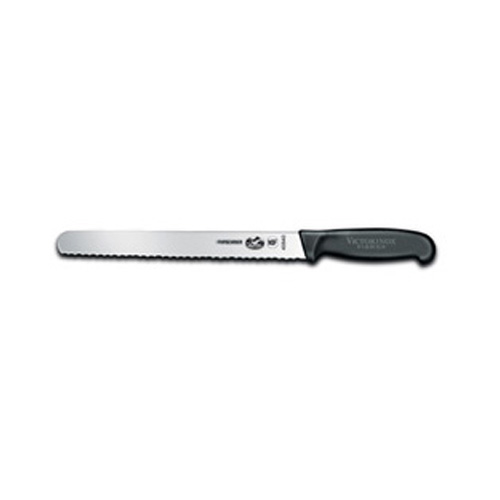 Forschner Victorinox Slicer 10" Serrated Blade. Black Plastic Handle (40640)