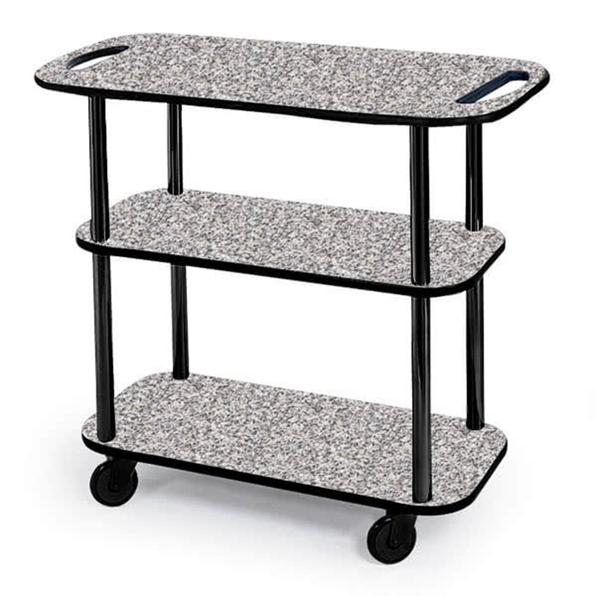 Geneva 3610401 Service Cart With Handle Holes, Rectangular - Gray Sand Laminate Finish