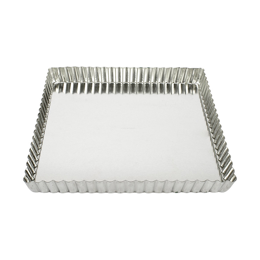 Gobel Square Fluted Tart Mold 9" x 1" Deep with Loose Removable Bottom