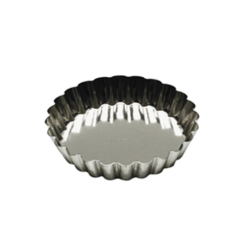 Gobel Tinned Steel Fluted Tartlet with Silver-Finish Look, 2-1/4" Diameter