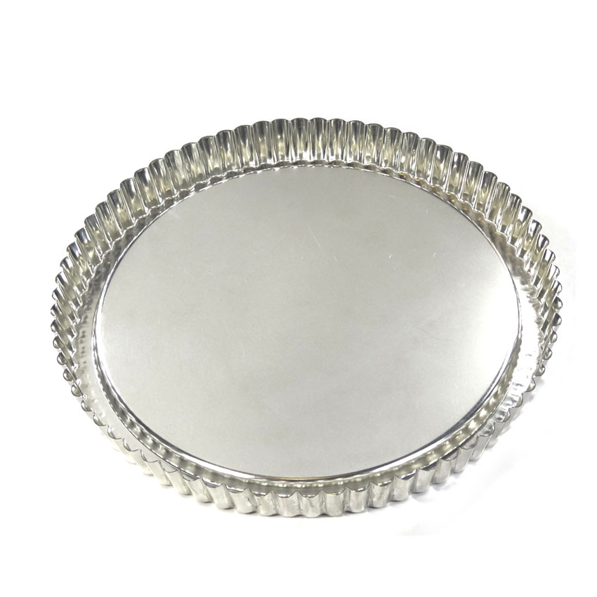 Gobel Tinplate Round Fluted Flan Pan, diam. x H