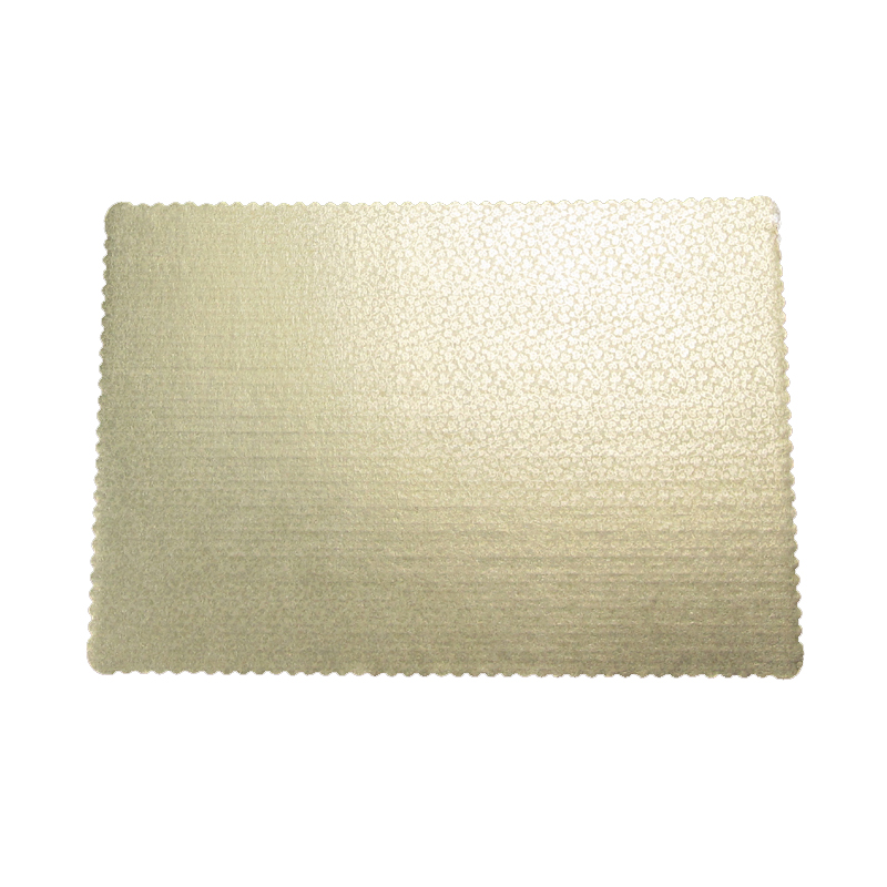 Gold Corrugated Rectangular Cake Board, 3/16