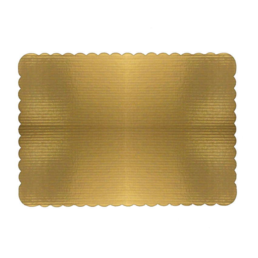 Gold Corrugated Rectangular Quarter Sheet Cake Boards, 9" x 13", Pack of 5