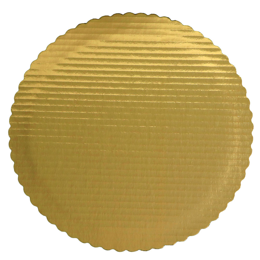 Gold Corrugated Round Cake & Pastry Board, 10", Case Of 200