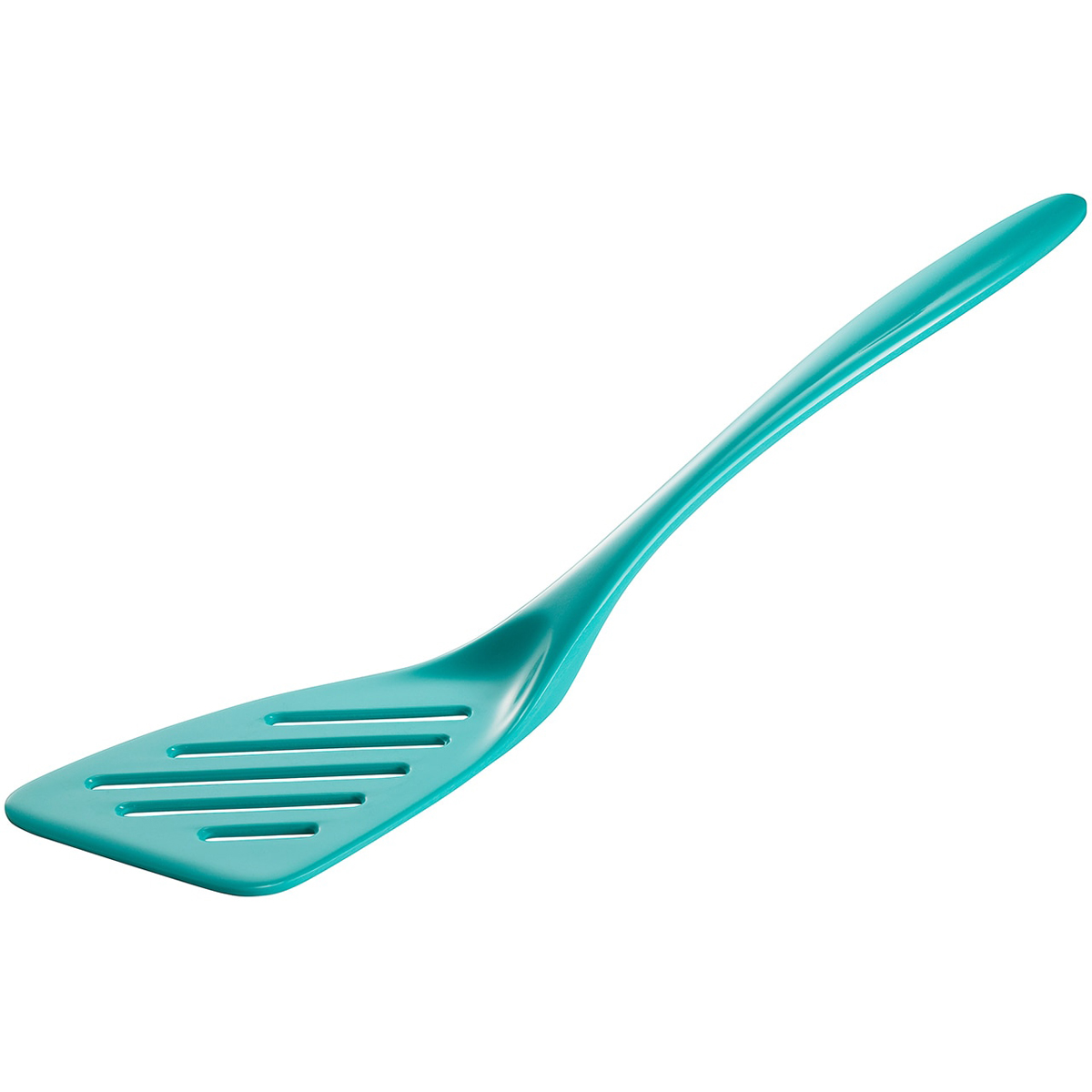 Gourmac G541TU Turquoise Melamine Slotted Turner, 12-1/2" 