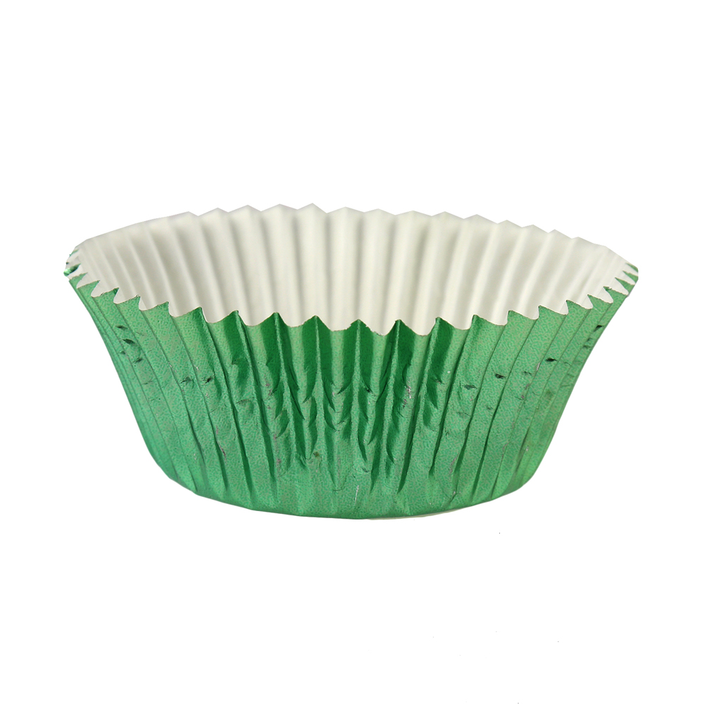 Green Foil Cupcake Liners, 2" Dia. x 1 1/4" High, Pack of 500 