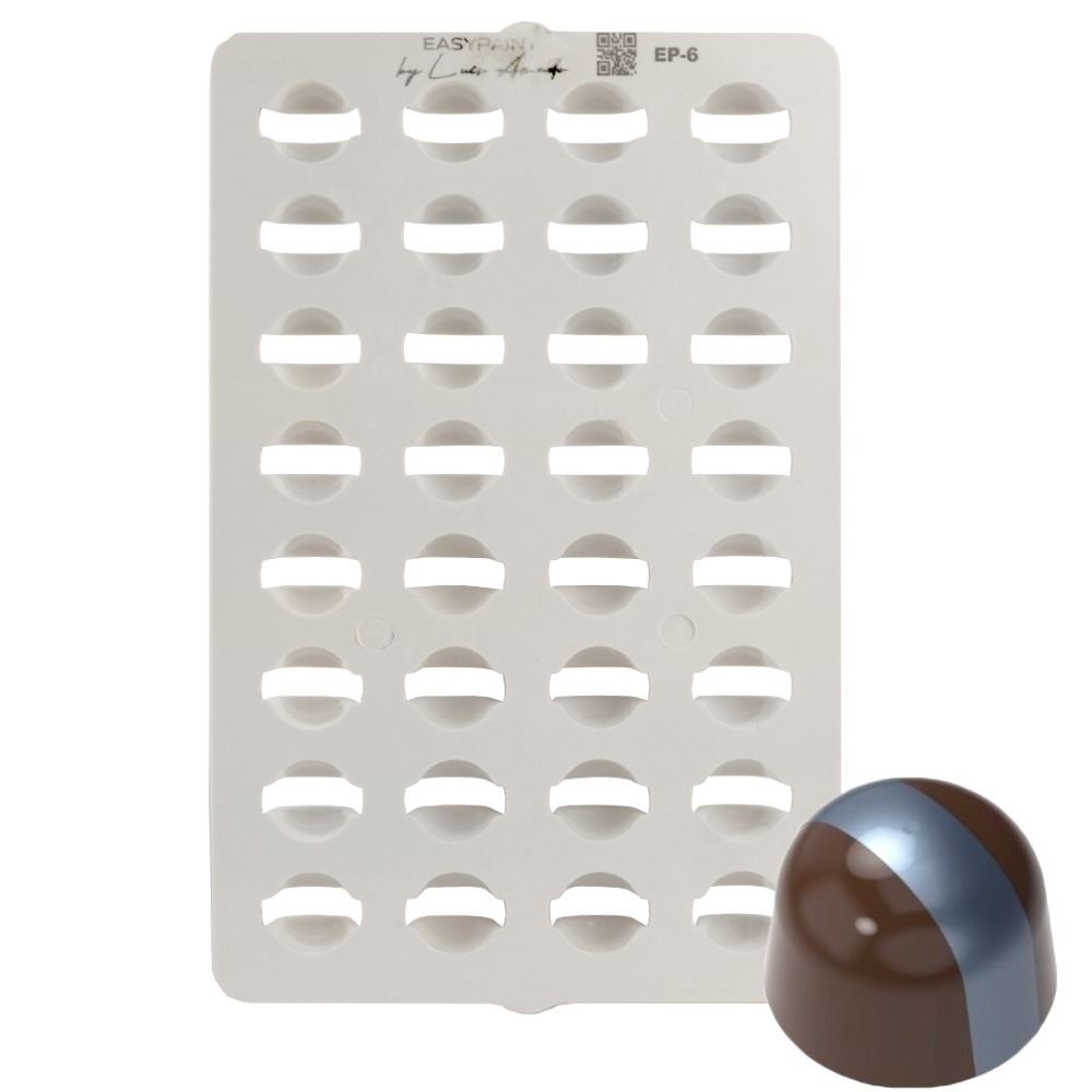 Greyas EasyPaint Single Stripe Chocolate Stencil by Luis Amado, 32 Cavities