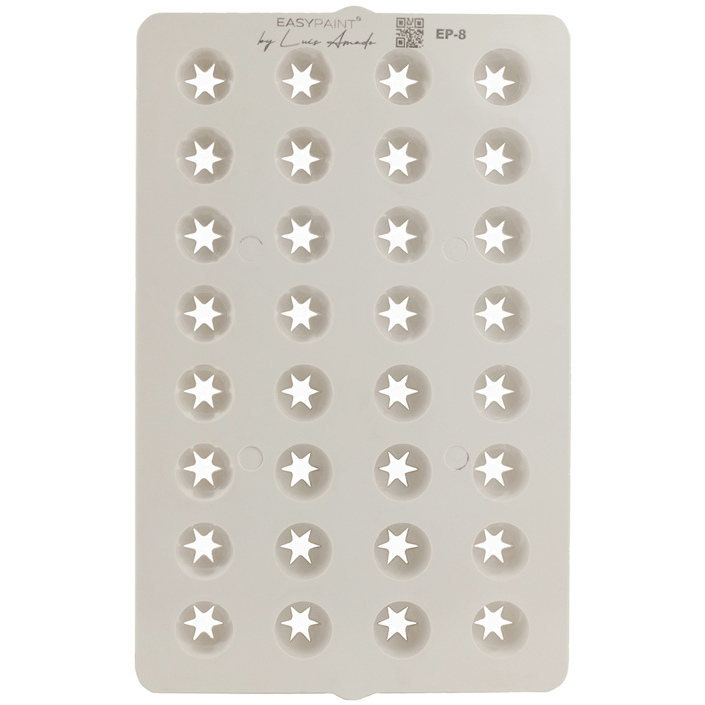 Greyas EasyPaint Star Chocolate Stencil by Luis Amado, 32 Cavities