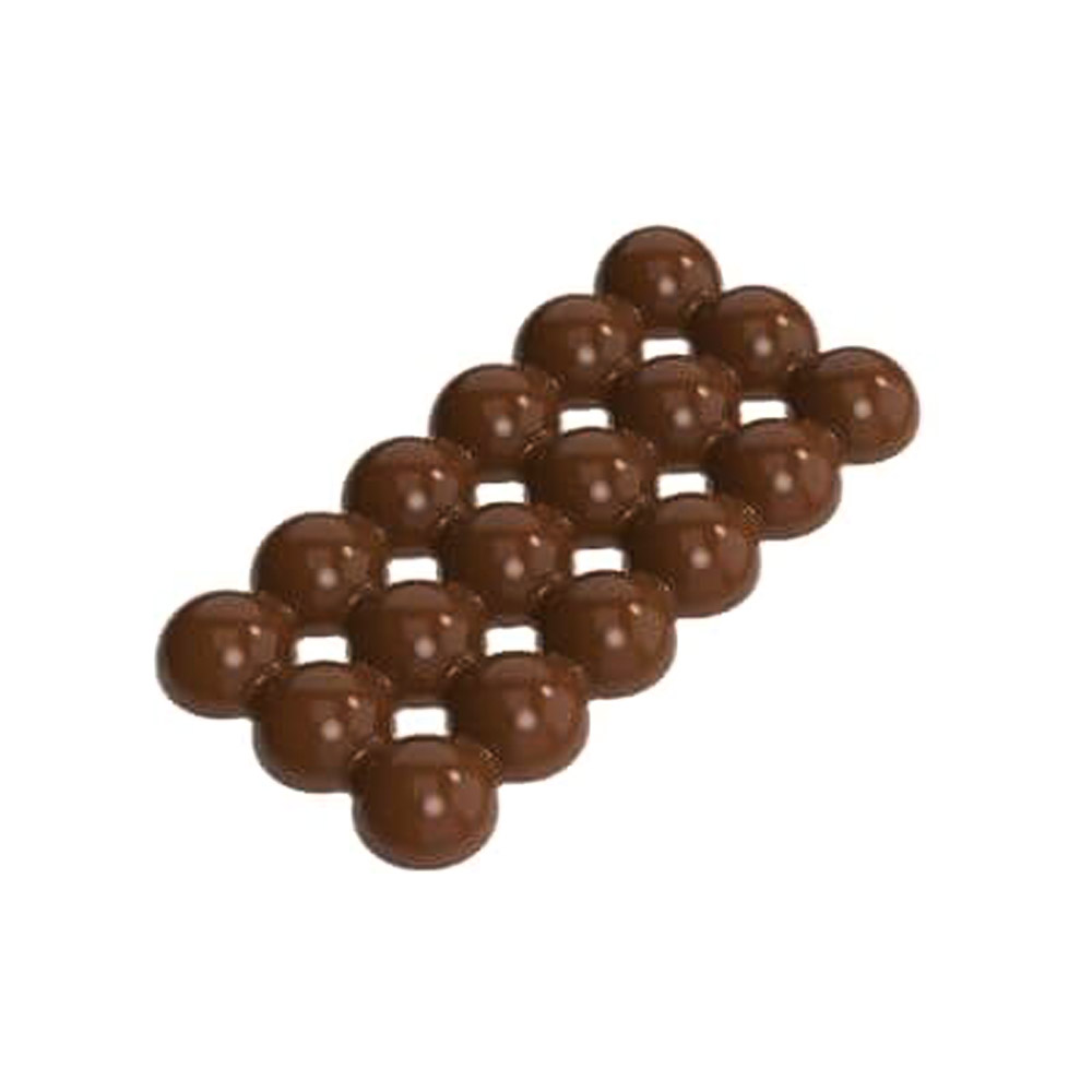 Greyas Polycarbonate Chocolate Mold, Bubbled Bar, 3 Cavities