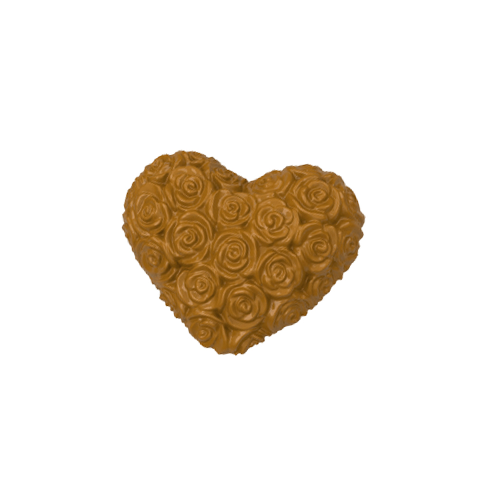 Greyas Polycarbonate Chocolate Mold, Rose Heart, 15 Cavities