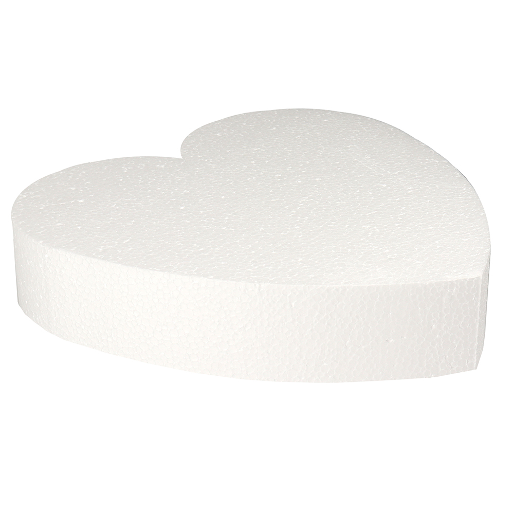 Heart Cake Dummy, Polystyrene, 9" x 2" High