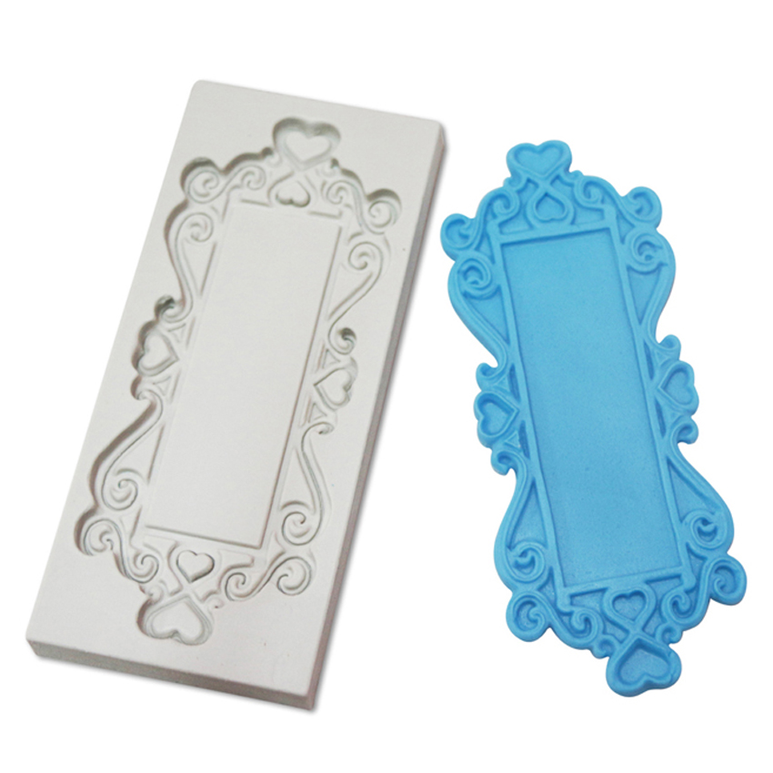 O'Creme Silicone Fondant Mold, Hearts Frame 