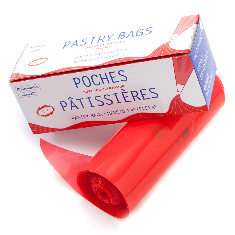 High-Heat Red Pastry Bags 21" - Pack of 80