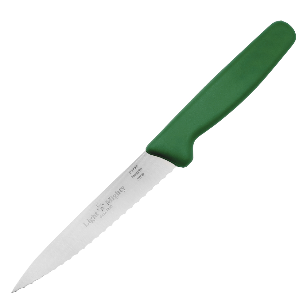 Icel Green Serrated Utility Knife, 5 1/2" Blade