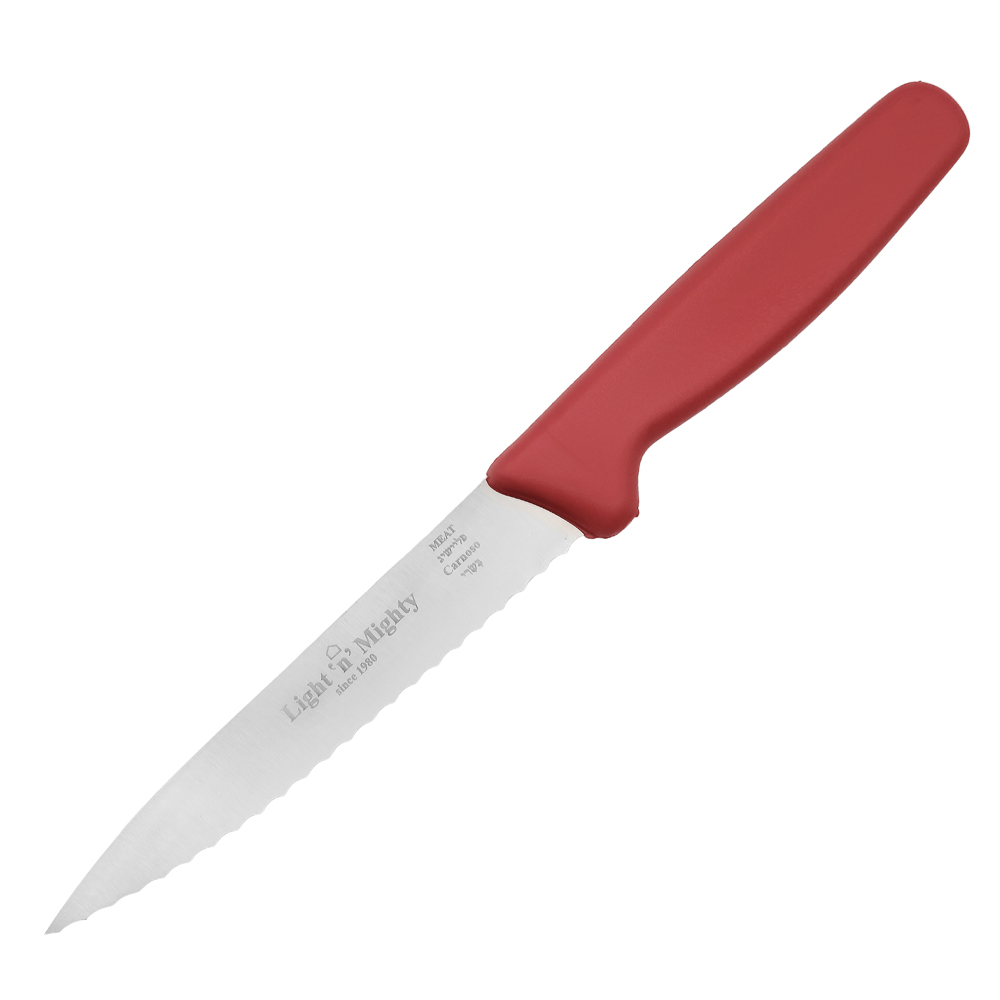 Icel Red Serrated Utility Knife, 5 1/2" Blade