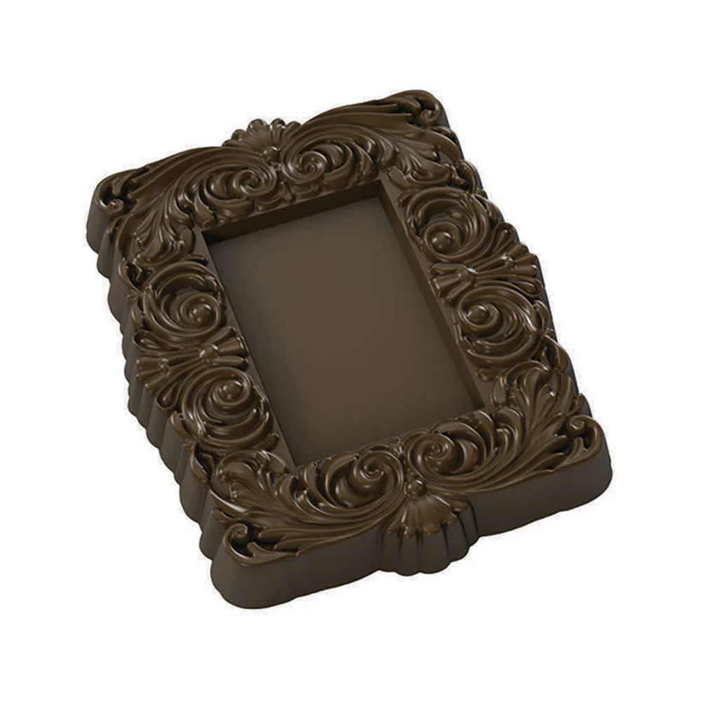 Implast Polycarbonate Rectangle Frame Chocolate Mold, 8 Cavities