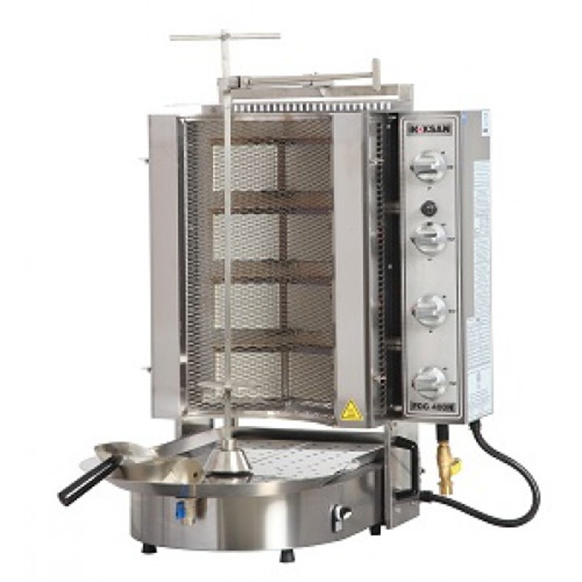 Inoksan PDG400NM-N, 130 Lbs Natural Gas Gyro Machine, Bottom Motor, Wire Mesh, NSF, ETL