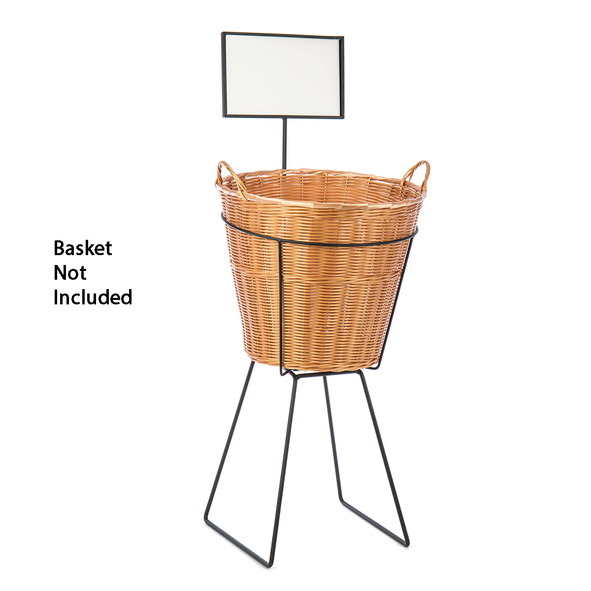 Iron Round Basket Display Rack