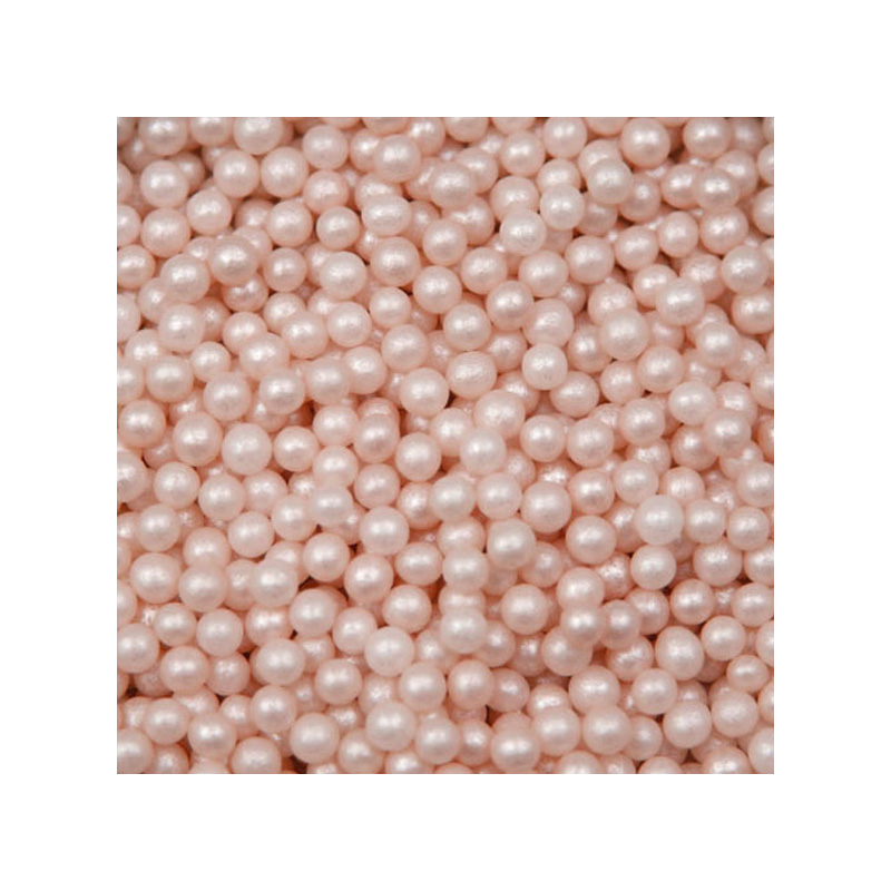 Ivory Pink Sugar Pearls Decoration Balls, 4mm - 2 lb