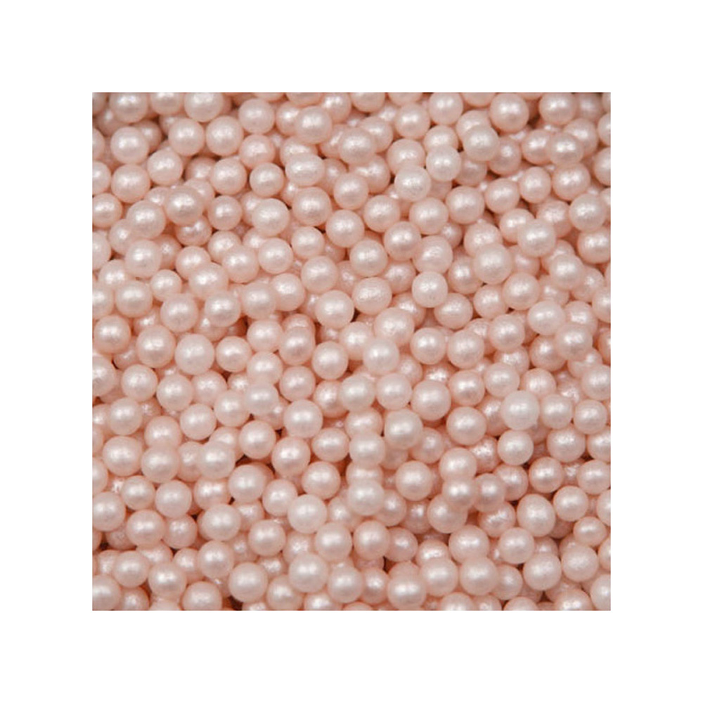 Ivory Pink Sugar Pearls Decoration Balls, 6mm - 11 Lb. (5 Kg)