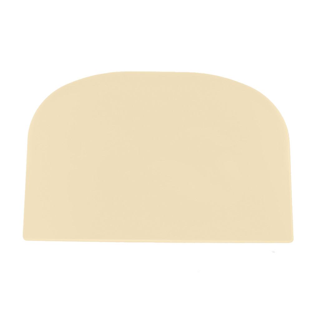 Ivory Poly/ Plastic Dough Scraper 6" x 4"