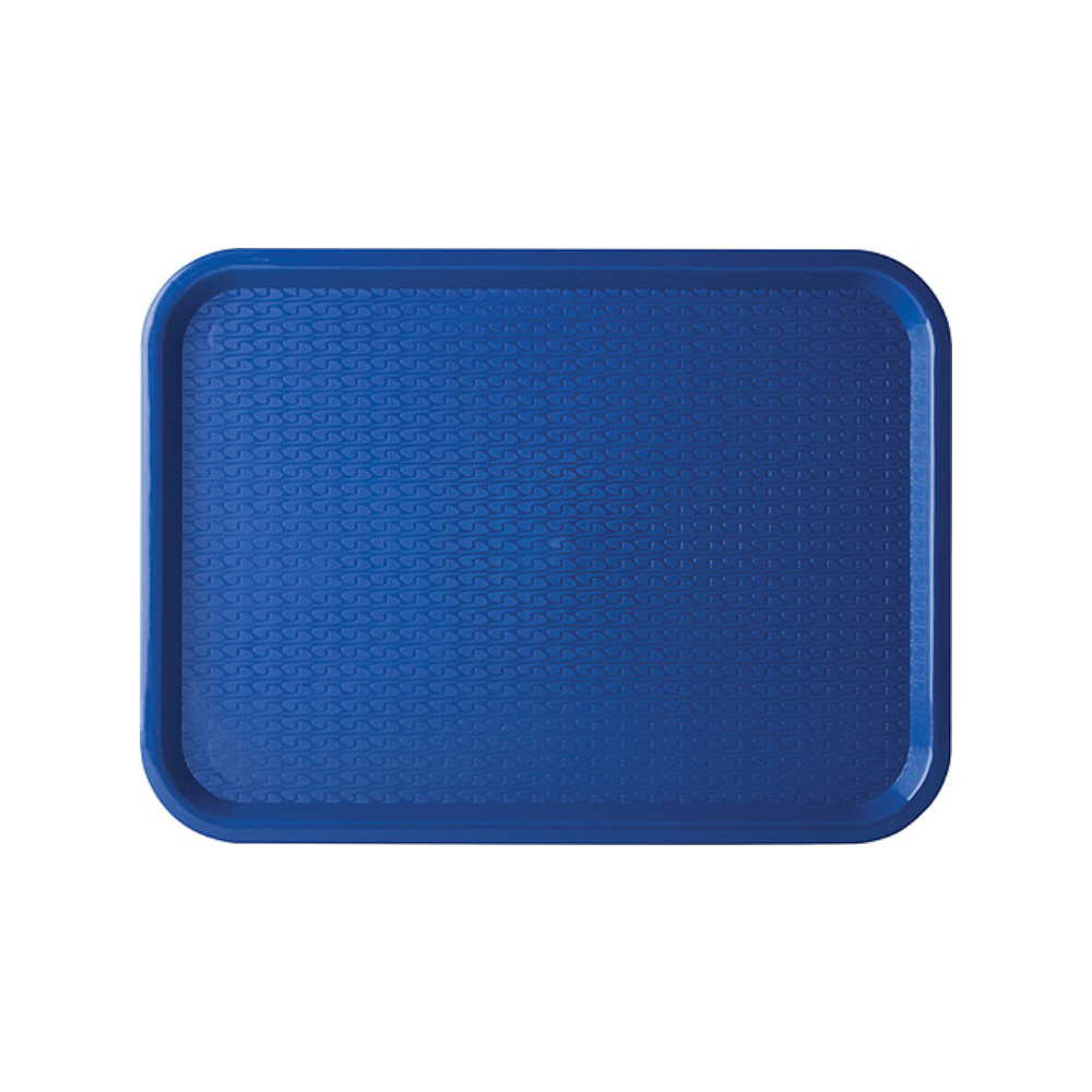 Johnson Rose Blue Textured Fast Food Tray, 14" x 18" 
