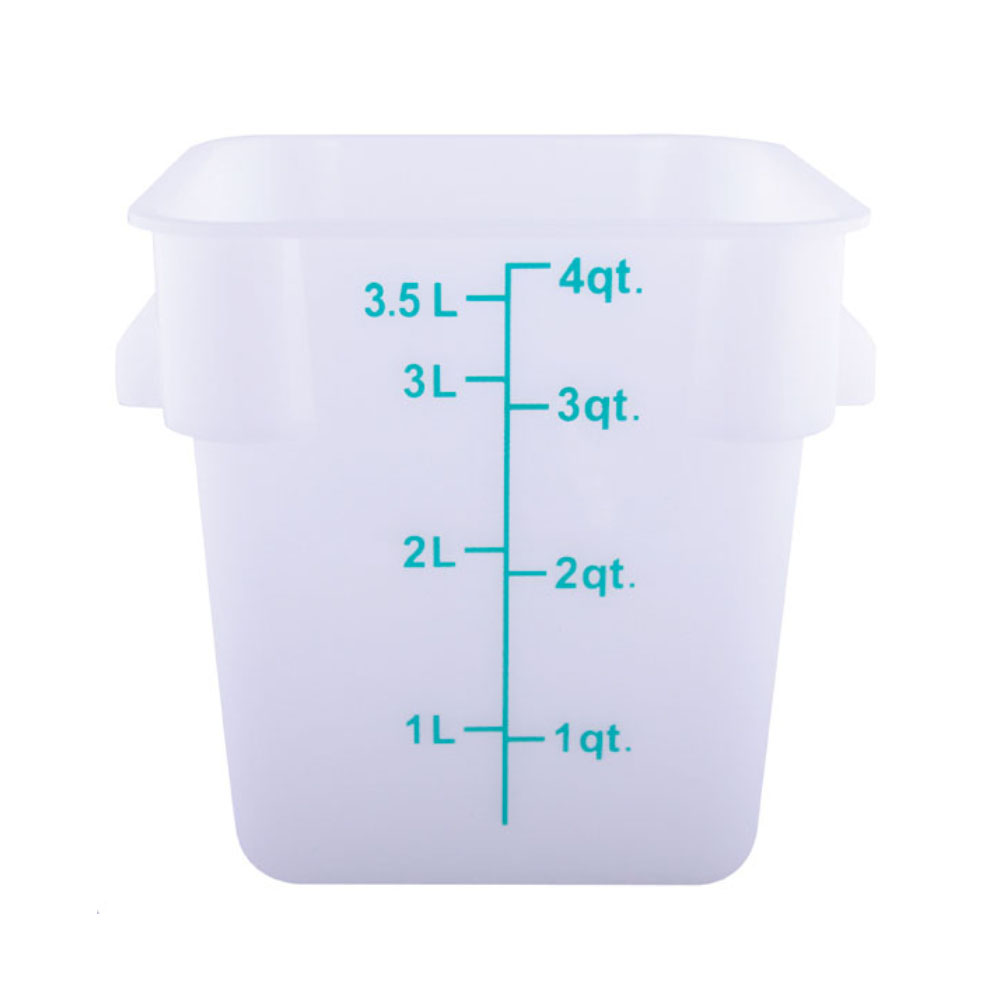 Johnson Rose White Square Food Storage Container, 4 Quart - Case of 12