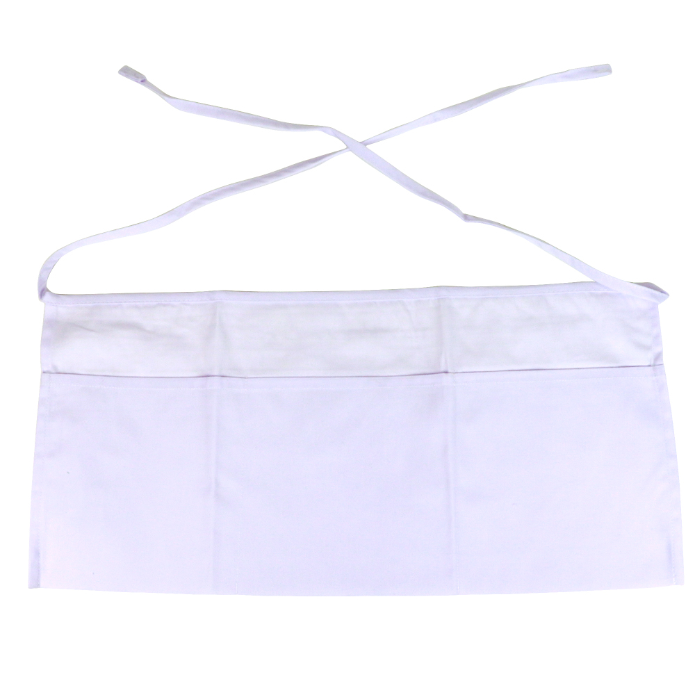 Johnson Rose White Waist Apron, 23" x 11"