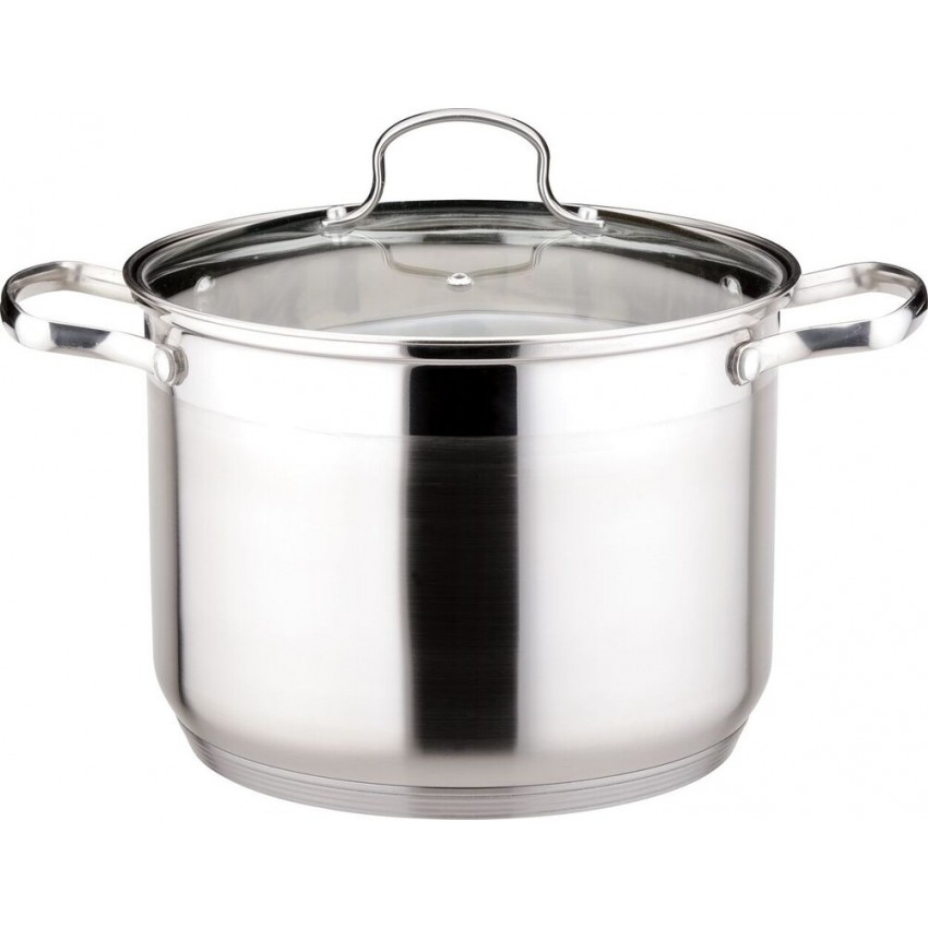 Josef Strauss Le 16L Stainless Steel Stock Pot with Glass Lid