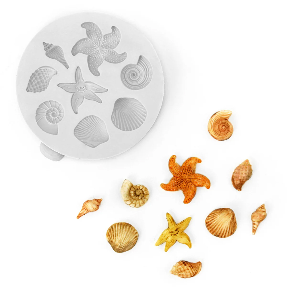 Katy Sue Shells and Starfish Silicone Fondant Mold