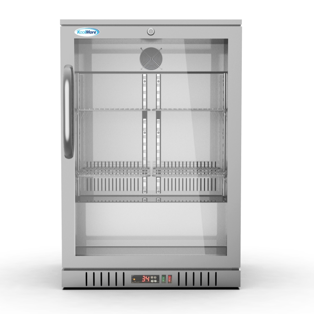Koolmore 24 in. One-Door Back Bar Stainless Steel Refrigerator - 4.1 Cu