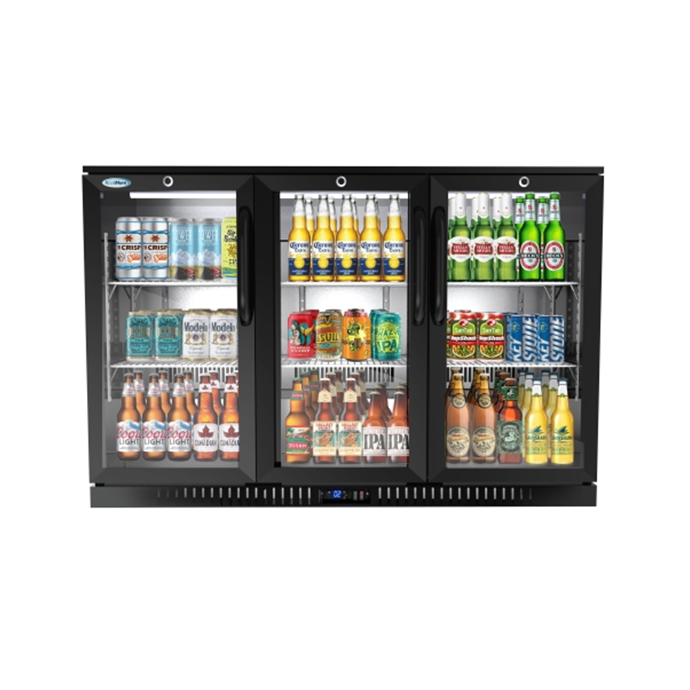 KoolMore 53 in. Three-Door Back Bar Refrigerator - 11 Cu Ft.